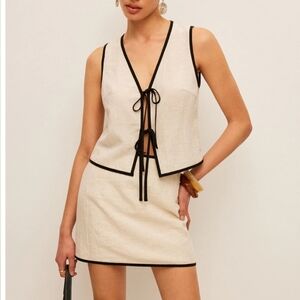NWT Beige Sleeveless Top and Skirt Set
